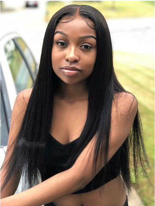 Pre-plucked 360 Lace Wig Yaki Straight Indian Remy Hair[LFW33]